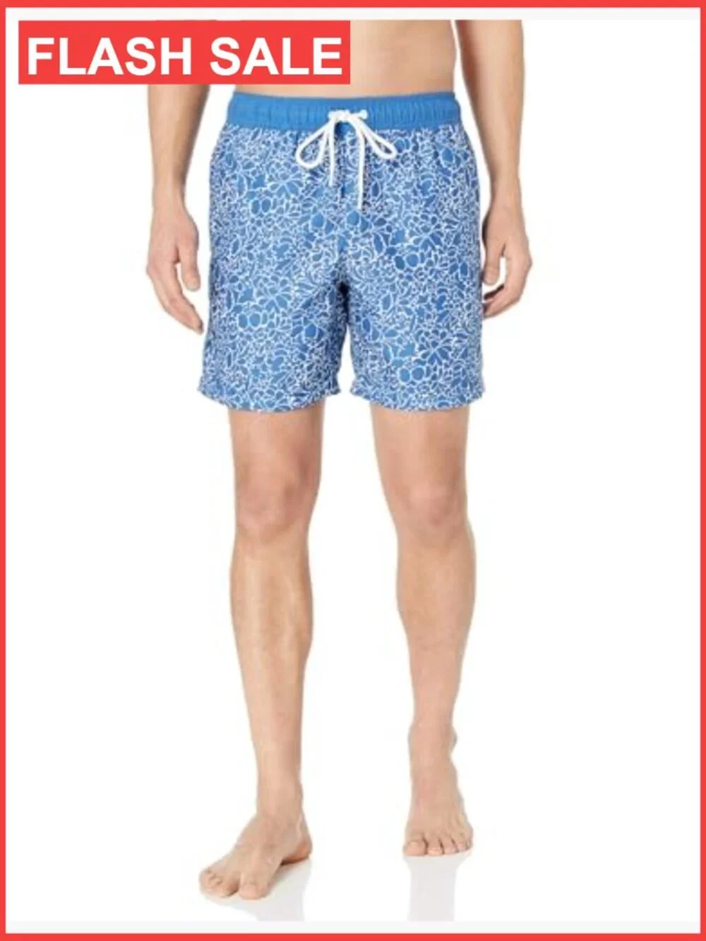 Men's 7in Quick-Dry Swim Trunks Polyester Elastic Waist